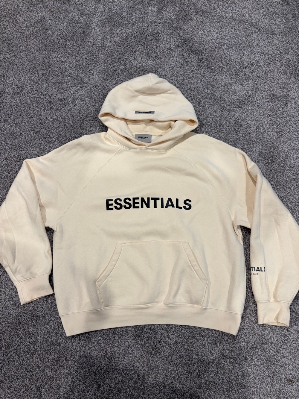 Fear of God Essentials Cream Pullover Hoodie